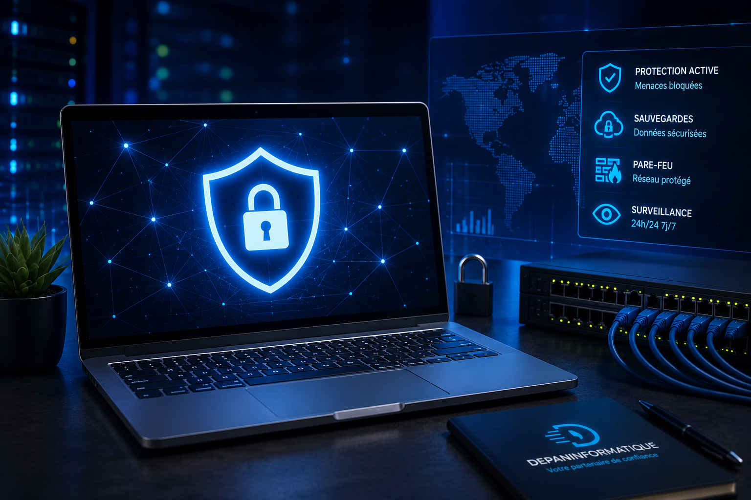 Depaninformatique peut vous mettre en place un système de supervision pour prévenir pannes et défaillances système