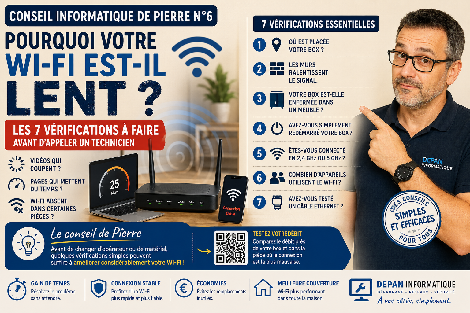 Votre Wifi est lent? Suivez ces conseils et regardez le résultat.